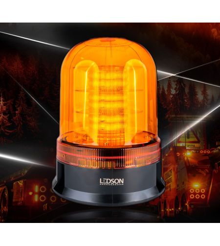 Zwaailamp - Ledson - Optoguard Dome - 5.5" - 14cm - Amber - 4 flitspatronen - R65 - 12V-24V