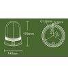 Zwaailamp - Ledson - Optoguard Dome - 7.1" - 17.8cm - Amber - 4 Flitspatronen - Amber - R65 - 12V-24V