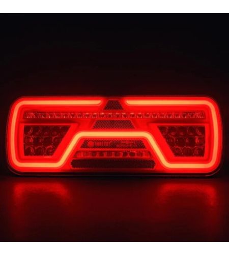 Achterlicht - Tralert - VC-2000 B7SS - 7-pins AMP - 14.2" - 36cm - Rechts - Achter - Rem - Richting - Achteruit - Mist - Reflector - 12V-24V