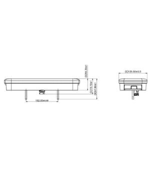 Tail light - Tralert - VC-2000 B7SS - 7-pins AMP - 14.2" - 36cm - Left - Tail - Brake - Ind - Rev - Fog - Reflector - 12V-24V