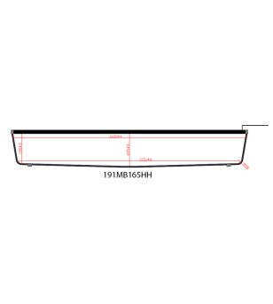 Lichtbak - Nedking - Truck Sign Ultra Thin - Hoogte 26cm - 65.2" - 165.5cm - Amber LEDs - Mercedes - Actros - Bigspace/Gigaspace - 2011+
