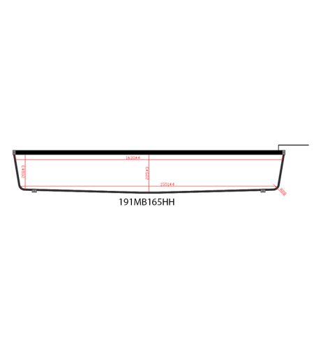Lichtbak - Nedking - Truck Sign Ultra Thin - Hoogte 26cm - 65.2" - 165.5cm - Amber LEDs - Mercedes - Actros - Bigspace/Gigaspace - 2011+