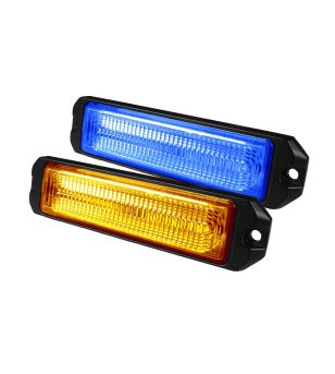 Warning light - Ledson - Astro 6+ - 4.7" - 12cm - Clear - 19 Flash patterns - Amber/Blue - R65 - 12V-24V