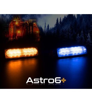 Blixtljus - Ledson - Astro 6+ - 4.7" - 12cm - Klar - 19 Blixtmönster - Bärnsten/Blå - R65 - 12V-24V - 