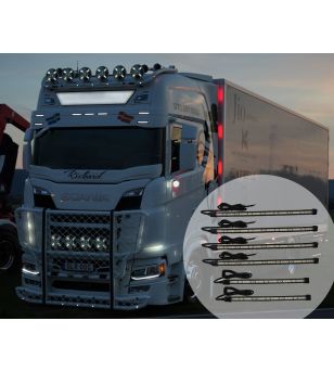 Ledstrip - Ledson - Truck Eckschild/Schmutzabweiser - Dual Color - Weiß/Amber - 24V - Satz 