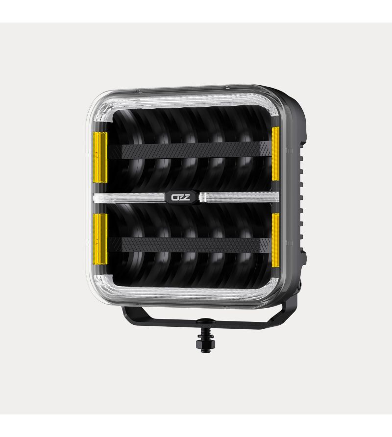 Extraljus - OZZ - SQR 9 - 8.3" - 21cm - Smoke - Positionsljus Vit/Bärnsten - 2 blixtmönster - Driving - Extraljus - OZZ - SQR 9 - 8.3" - 21cm - Smoke - Positionsljus Vit/Bärnsten - 2 blixtmönster - Driving -