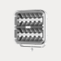 Extraljus - OZZ - SQR 9 - 8.3" - 21cm - Vit - Smoke - Positionsljus Vit/Bärnsten - 2 blixtmönster - Driving - Extraljus - OZZ - SQR 9 - 8.3" - 21cm - Vit - Smoke - Positionsljus Vit/Bärnsten - 2 blixtmönster - Driving -
