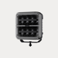 Extraljus - OZZ - SQR 7 - 7" - 17.8cm - Smoke - Positionsljus Vit/Bärnsten - 2 blixtmönster - Driving -