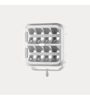 Extraljus - OZZ - SQR 7 - 7" - 17.8cm - Vit - Smoke - Positionsljus Vit/Bärnsten - 2 blixtmönster - Driving -
