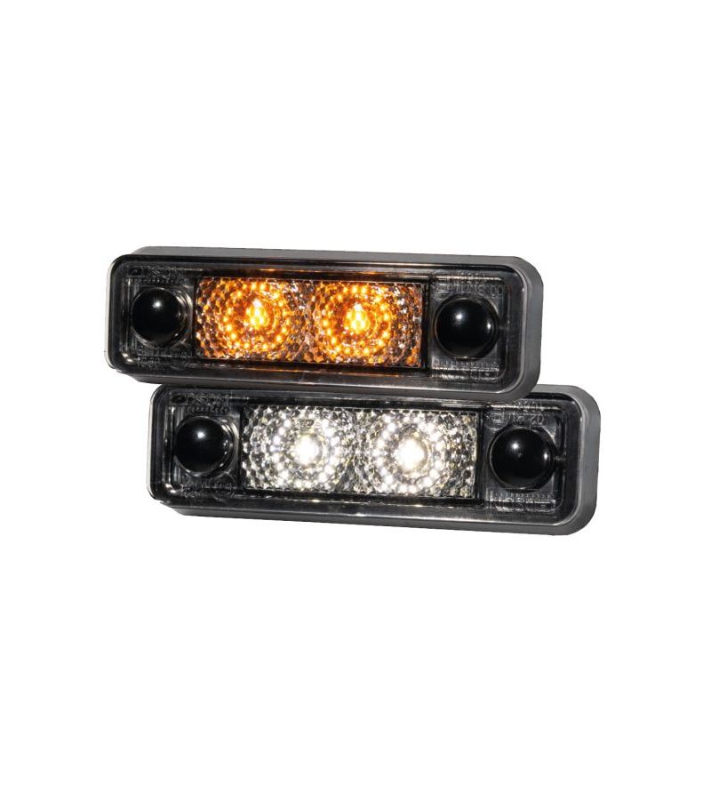 Marker Light - Ledson - Astral + - Dual Color - 3.1" - 7.9cm - Smoke - White/Amber - 24V Marker Light - Ledson - Astral + - Dual Color - 3.1" - 7.9cm - Smoke - White/Amber - 24V