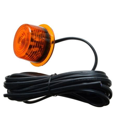 Markeringsljus - Gylle - Sidomarkering - För Gummiarmar - LED - Bärnsten - 24V -
