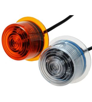 Markeringsljus - Gylle - Sidomarkering - För Gummiarmar - LED - Bärnsten - 24V -