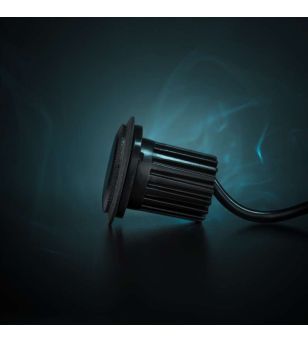 Warning light - Strands - Dark Knight Gloria - 1.4" - 3.6cm - Smoke - 21 flash patterns - Amber - R65 - 12V-30V