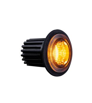Warning light - Strands - Dark Knight - 3 LED - 3.1" - 7.9cm - Smoke - 21 flashpatterns - Amber - R65 - 12V-30V