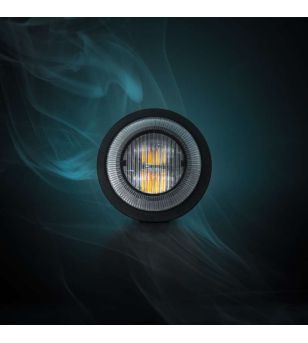 Warning light - Strands - Dark Knight - 3 LED - 3.1" - 7.9cm - Smoke - 21 flashpatterns - Amber - R65 - 12V-30V
