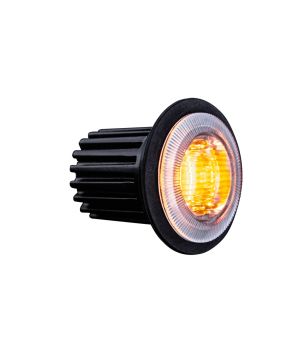 Warning light - Strands - Dark Knight - 3 LED - 3.1" - 7.9cm - Smoke - 21 flashpatterns - Amber - R65 - 12V-30V