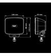 Work light - Strands - FOR9T No-Glare - 78W - 4.3" - 10.8cm - Smoke - Position light White/Red/Amber - Work / Scene