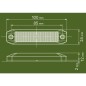 Markeringslicht - Ledson - Optoline M - 3.9" - 10cm - Smoke - Amber - 12V-30V Markeringslicht - Ledson - Optoline M - 3.9" - 10cm - Smoke - Amber - 12V-30V
