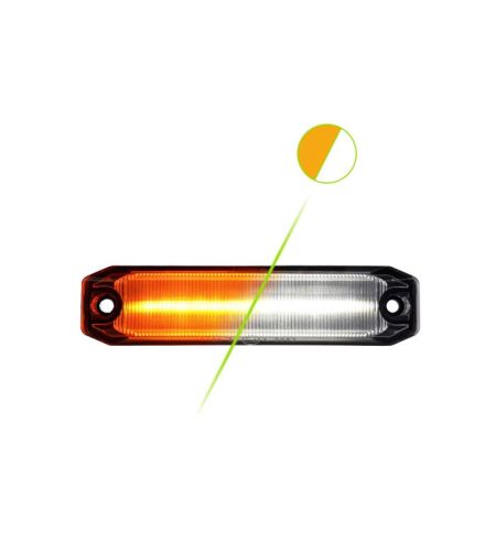Begrenzungsleuchte - Ledson - Optoline NG+ - 6.6" - 16.7cm - Weiß/Amber - 24V - Scania - L/P/G/R/S-series - 2016+