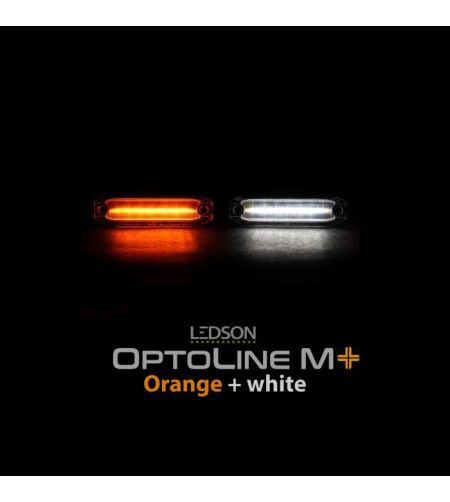 Begrenzungsleuchte - Ledson - Optoline M+ - 3.9" - 10cm - Smoke - Amber/Xenon Weiß - 24V 