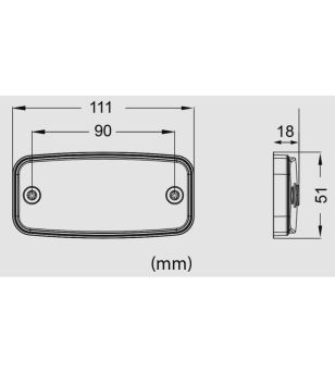 Markeringslicht - Ledson - Optoline NG+ - 6.6" - 16.7cm - Wit/Amber - 24V - Scania - L/P/G/R/S-series - 2016+