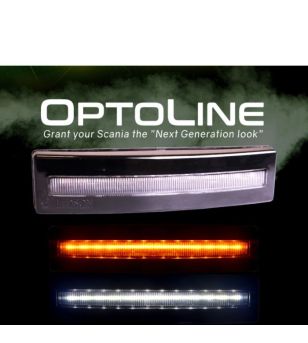 Markeringsljus - Ledson - Optoline NG+ - 6.6" - 16.7cm - Vit/Bärnsten - 24V - Scania - L/P/G/R/S-series - 2016+