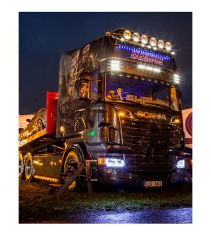 Markeringsljus - Ledson - Optoline NG+ - 6.6" - 16.7cm - Vit/Bärnsten - 24V - Scania - L/P/G/R/S-series - 2016+