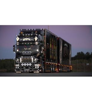 Marker Light - Ledson - Optoline NG+ - 6.6" - 16.7cm - White/Amber - 24V - Scania - L/P/G/R/S-series - 2016+