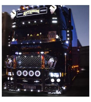 Marker Light - Ledson - Optoline NG+ - 6.6" - 16.7cm - White/Amber - 24V - Scania - L/P/G/R/S-series - 2016+