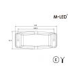 Double burner - M-Led - Work - Arbetsbelysning - 4.9" - 12.5cm - Höger - Klar - Vit - 12V-30V