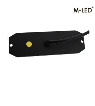 Warning light - M-Led - Halo - 5.1" - 12.9cm - Smoke - Position light Amber - 16 flash patterns - Amber - R65-2 - 12V-24V