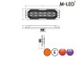 Blitzleuchte - M-Led - Halo - 5.1" - 12.9cm - Smoke - Positionslicht Amber - 16 Blitzmuster - Amber - R65-2 - 12V-24V Blitzleuchte - M-Led - Halo - 5.1" - 12.9cm - Smoke - Positionslicht Amber - 16 Blitzmuster - Amber - R65-2 - 12V-24V