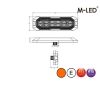 Flitser - M-Led - Halo - 5.1" - 12.9cm - Smoke - Positielicht Amber - 16 flitspatronen - Amber - R65-2 - 12V-24V