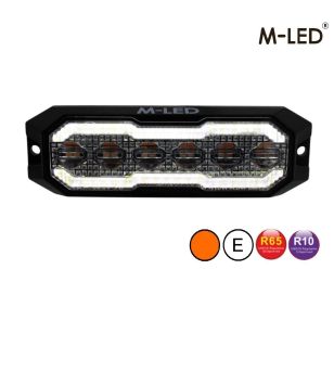 Flitser - M-Led - Halo - 5.1" - 12.9cm - Smoke - Positielicht Wit - 16 flitspatronen - Amber - R65-2 - 12V-24V