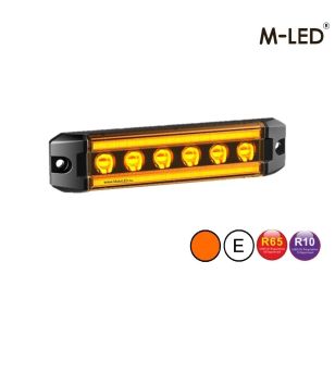 Blitzleuchte - M-Led - Dynamic - 5.3" - 13.4cm - Smoke - Positionslicht Amber - 12 Blitzmuster - Amber - R65-2 - 12V-24V