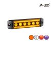 Blixtljus - M-Led - Dynamic - 5.3" - 13.4cm - Smoke - Positionsljus Bärnsten - 12 blixtmönster - Bärnsten - R65-2 - 12V-24V -