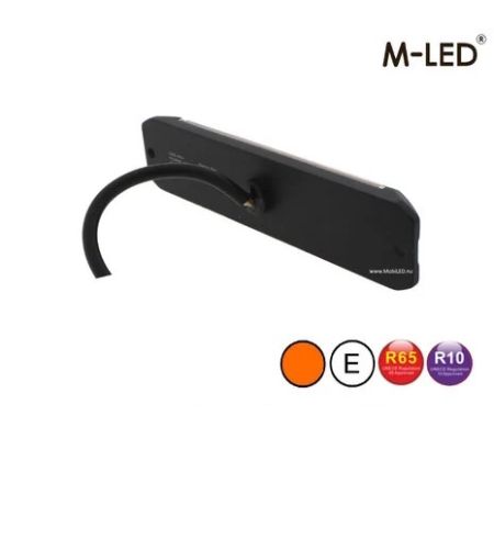 Blitzleuchte - M-Led - Dynamic - 5.3" - 13.4cm - Smoke - Positionslicht Weiß - 12 Blitzmuster - Amber - R65-2 - 12V-24V 