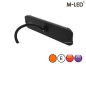 Warning light - M-Led - Dynamic - 5.3" - 13.4cm - Smoke - Position light White - 12 flash patterns - Amber - R65-2 - 12V-24V