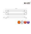 Warning light - M-Led - Dynamic - 5.3" - 13.4cm - Smoke - Position light White - 12 flash patterns - Amber - R65-2 - 12V-24V