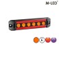 Warning light - M-Led - Dynamic - 5.3" - 13.4cm - Smoke - Position light Red - 12 flash patterns - Amber - R65-2 - 12V-24V Warning light - M-Led - Dynamic - 5.3" - 13.4cm - Smoke - Position light Red - 12 flash patterns - Amber - R65-2 - 12V-24V