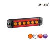 Flitser - M-Led - Dynamic - 5.3" - 13.4cm - Smoke - Positielicht Rood - 12 flitspatronen - Amber - R65-2 - 12V-24V