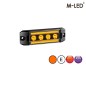 Warning light - M-Led - Dynamic - 4" - 10.2cm - Smoke - Position light Amber - 12 flash patterns - Amber - R65-2 - 12V-24V Warning light - M-Led - Dynamic - 4" - 10.2cm - Smoke - Position light Amber - 12 flash patterns - Amber - R65-2 - 12V-24V