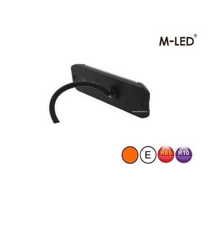 Flitser - M-Led - Dynamic - 4" - 10.2cm - Smoke - Positielicht Amber - 12 flitspatronen - Amber - R65-2 - 12V-24V