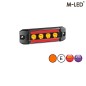 Blitzleuchte - M-Led - Dynamic - 4" - 10.2cm - Smoke - Positionslicht Rot - 12 Blitzmuster - Amber - R65-2 - 12V-24V Blitzleuchte - M-Led - Dynamic - 4" - 10.2cm - Smoke - Positionslicht Rot - 12 Blitzmuster - Amber - R65-2 - 12V-24V
