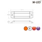 Flitser - M-Led - Dynamic - 4" - 10.2cm - Smoke - Positielicht Rood - 12 flitspatronen - Amber - R65-2 - 12V-24V Flitser - M-Led - Dynamic - 4" - 10.2cm - Smoke - Positielicht Rood - 12 flitspatronen - Amber - R65-2 - 12V-24V