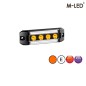 Blitzleuchte - M-Led - Dynamic - 4" - 10.2cm - Smoke - Positionslicht Weiß - 12 Blitzmuster - Amber - R65-2 - 12V-24V Blitzleuchte - M-Led - Dynamic - 4" - 10.2cm - Smoke - Positionslicht Weiß - 12 Blitzmuster - Amber - R65-2 - 12V-24V