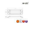 Warning light - M-Led - Dynamic - 4" - 10.2cm - Smoke - Position light White - 12 flash patterns - Amber - R65-2 - 12V-24V