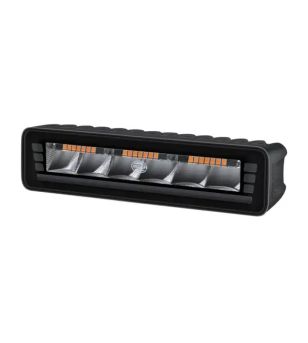 LED-ramp - Hella - Black Magic Edgeless Pro - Mini - 7" - 17.7cm - Positionsljus Vit/Bärnsten - 1 blixtmönster - Spot -