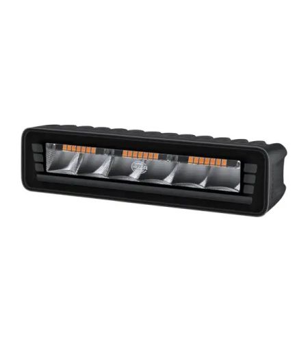 LED-ramp - Hella - Black Magic Edgeless Pro - Mini - 7" - 17.7cm - Positionsljus Vit/Bärnsten - 1 blixtmönster - Spot -