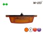 Double burner - M-Led - Classic - Dual Color - 4.9" - 12.5cm - With Turn Signal - LED - Amber - White/Amber - 12V-30V